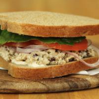 Tuna Melt · Our homemade tuna salad grilled with a slice of provolone. 650-710 calories.
