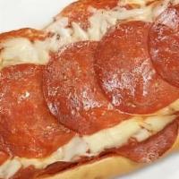 Pizza Sub · Pepperoni, ham, onion, sauce, mozzarella cheese