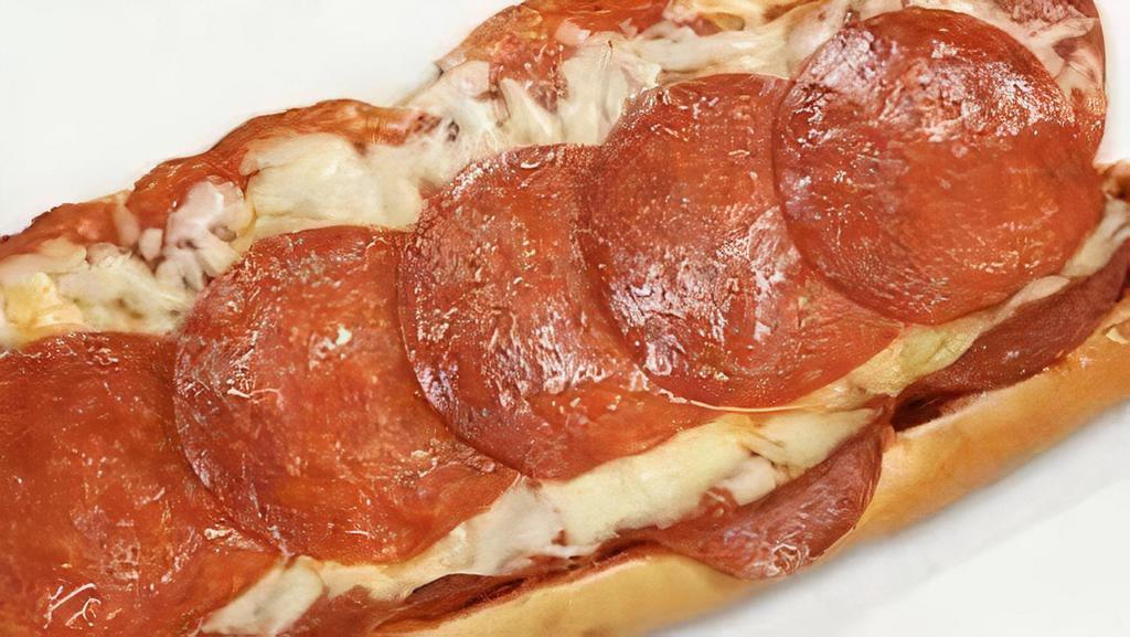 Pizza Sub · Pepperoni, ham, onion, sauce, mozzarella cheese