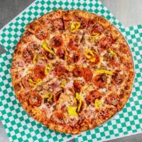 Meat Lover · Pepperoni, ham, bacon, ground beef, and italian sausage.
