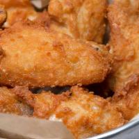 Wing Dings · 10 pieces of bone-in wing dings.
Available in Regular, Buffalo, or BBQ with dipping sauce on...