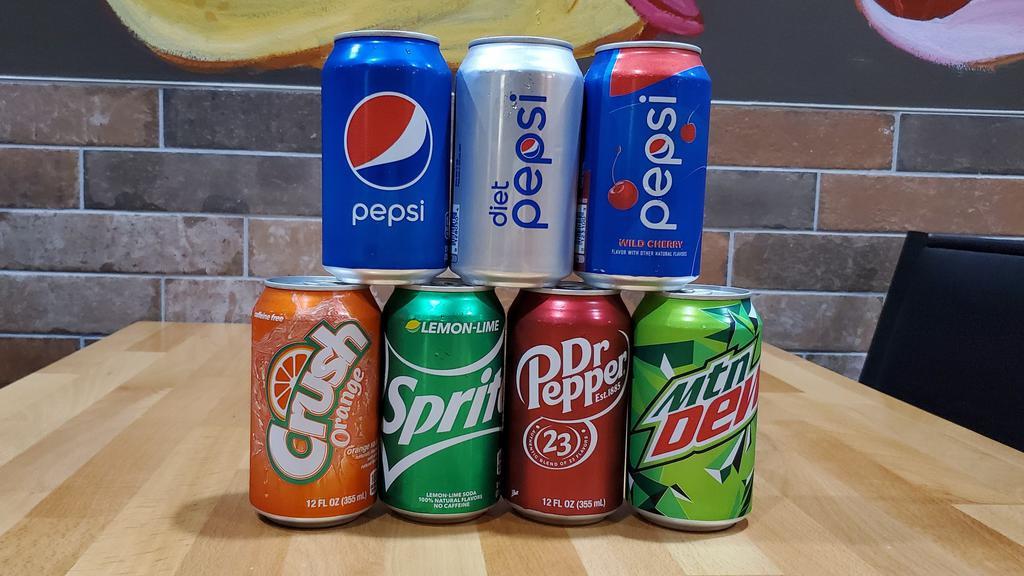 Soda(Pepsi Product) · You May Choose
Pepsi/Diet Pepsi/Cherry Pepsi/Dr Pepper/
Crush Orange/Mtn Dew/Sprite/Lemonade/
Root Beer(Coffeine Free)