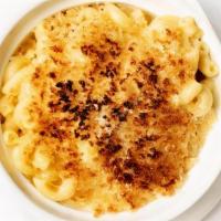 Baked Macaroni & Cheese · w/Sharp Cheddar & Toasted Bread Crumbs