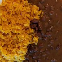 Half Yellow Rice & Beans · (Vegan)