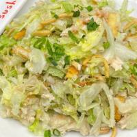 Itr Salad · Roasted chicken, shredded lettuce, crispy noodles and wontons, toasted almonds, scallions an...