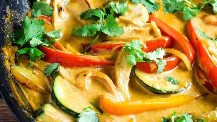 Xmas Curry · Garlic ginger lemongrass red bell peppers zucchini coconut milk curry basil mint cilantro.