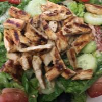 Garden Salad · Crisp romaine lettuce, red onions and American Cheese tossed with dressing of your choice an...
