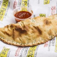Jumbo Pizza Puff · Our 10' Pizza filled with pizza sauce, mozzarella cheese and choice of tpings then turned ov...
