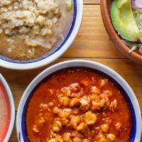 Pozole Estilo Guerrero (Available Daily Now!) · Traditional Mexican pozole is a rich, brothy soup made with pork, hominy, and serrano chiles...