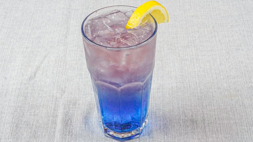 Blue Lagoon · Blue Curacao Syrup, Lemonade, Splash of Sprite