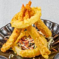 (Appetizer) Shrimp Tempura (5) · Crispy shrimp stick w. tempura sauce.