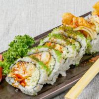 Lobster Roll (6) · Crispy lobster tail, cucumber, masago, Japanese eel sauce.