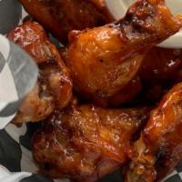 6 Pieces Wing · The perfect restaurant style drums, golden skin, with your choice of house made sauce!