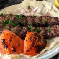 Beef Shish Kabob 2Pc · 2pc served with rice and stew and salad and pita
