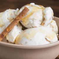 Baklava Ice Cream · Crumbled baklava, vanilla bean ice cream, and honey