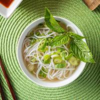 Beef Pho Cup W/Rice Noodles · A side portion of the Vietnamese classic! Warm, rich, and delicious soup with beef bone brot...