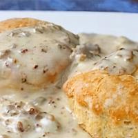 Biscuits And Gravy · With eggs and meat