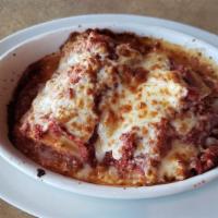Lasagna · Ricotta & mozzarella cheese, ground beef, house-made red sauce.