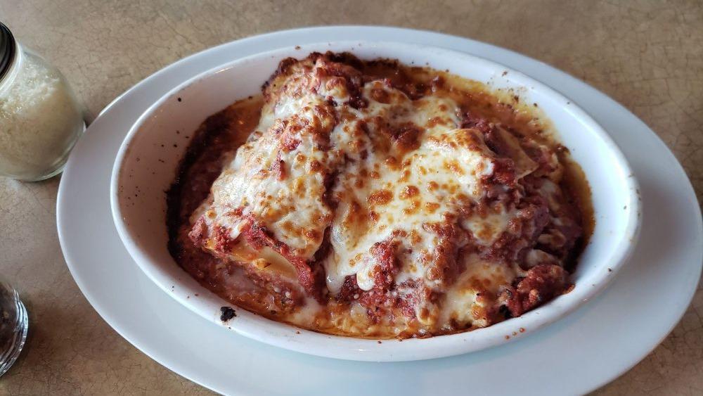 Lasagna · Ricotta & mozzarella cheese, ground beef, house-made red sauce.
