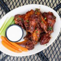 Prince Dean'S Angel Wings - Half Order · A Half Dozen Chicken wings tossed in our signature sauce served with celery and carrot stick...