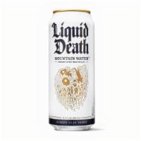 Liquid Death Still Water · still water 100% from the alps, straight from mountain to can. no added flavoring, sourced +...