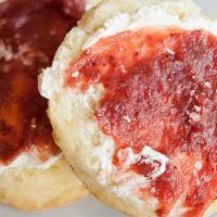 Buttermilk Biscuit · Our flaky & tender buttermilk biscuit.  Add our house strawberry jam and whipped butter for ...