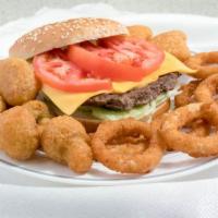 Cheeseburger · With lettuce, tomato & American cheese.