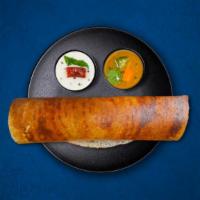 Gunpowder Dosa · A thin crepe made from a fermented batter of lentils and rice, layered with Gun Powder (cond...