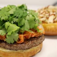 Bonzai Burger · Prime Beef Patty | Kimchi | Soy Glaze  | Cilantro | Wanton Strips | Knock Out Sauce | Brioch...