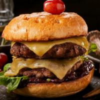 Bbq Double Cheeseburger · 2 Mouthwatering Burger topped with a double dose of cheese, BBQ sauce, lettuce, tomato, onio...