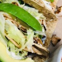 Chicken Tacos · Avocado, lettuce, cotija cheese, cilantro ranch.