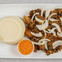 Egusi · Served with (fufu or white rice).