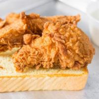 Chicken Tenders · Three pieces of our signature chicken tenders served with honey pablano butter Texas toast. ...