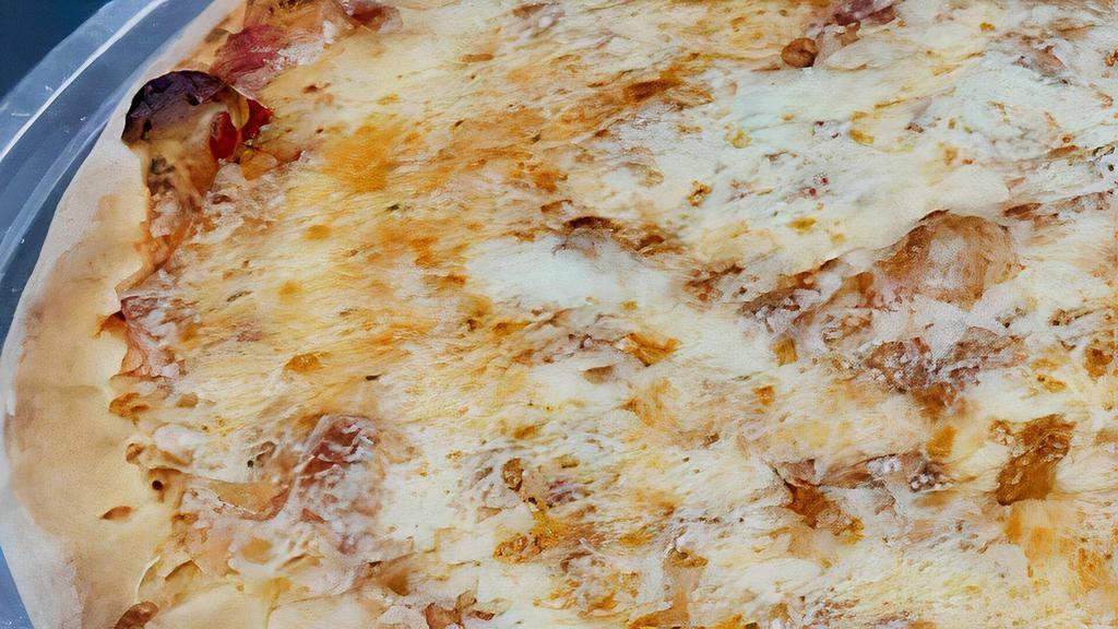 Cheese Pizza · Cheese Pizza With Our famous Holy Buckets Pizza Sauce.