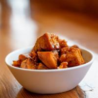 D'Angelo Candied Yam · Roasted Yams candied in a citrus maple glaze. (vegan)