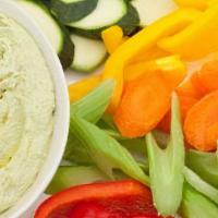 Hummus With Veggies · A generous mix of fresh veggies with our hummous dip.