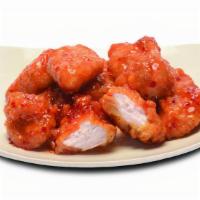 Saucy Boneless Wings · All white meat chicken available in four great flavors – Buffalo Garlic Parmesan, Sweet Thai...