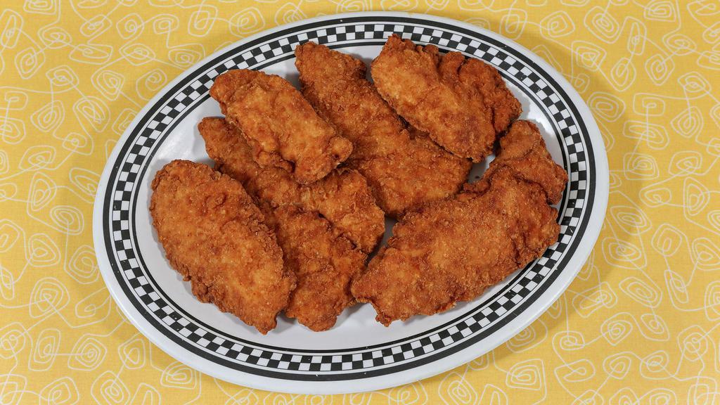 Chicken Tenders · Six pieces of chicken strips served with ranch dressing.