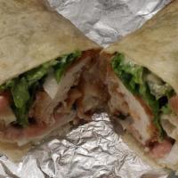 Crispy Chicken Wrap · Served with lettuce, onion, and ranch dressing