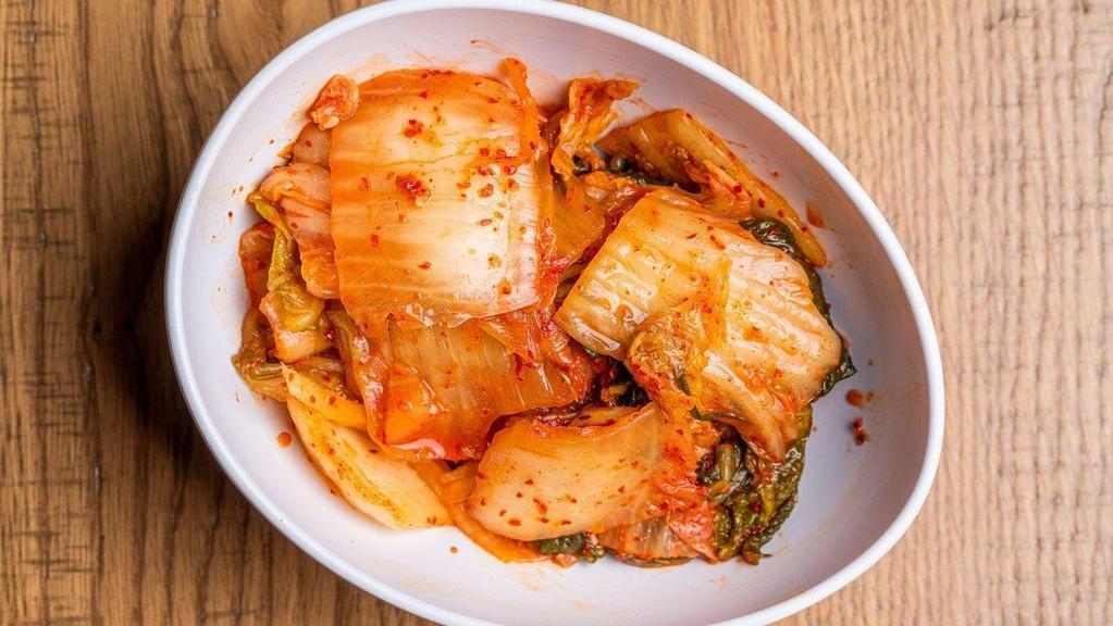 Kimchi · House-made. Korean spicy pickled napa cabbage.