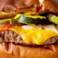 Ele Burger · American Cheese, Onion, Pickle, Ketchup, Mustard