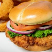 Hand Breaded Chicken Sandwiches · Tender and juicy chicken, hand-breaded in Big Red’s uniquely robust seasoning blend. (pictur...