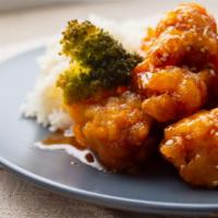 Sesame Chicken · Pastry made from rice flour and coated with sesame seeds.