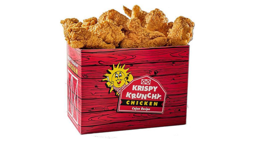 Chicken & Tenders Family Meal · The chicken and tenders platter comes with 12 mixed chicken pieces, six Cajun tenders, six biscuits, and an order of family fries. Includes 3 dipping sauce cups.