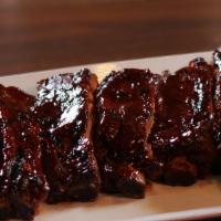 1/2 Rack Bbq Ribs · Slow cooked until tender, doused in our signature sweet and spicy jersey BBQ or whisky plum ...