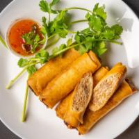 Fried Pork Eggs Rolls 3Pcs · 3 Piece
Pork,Carrots,Taro,Onions,Clear Noodles served with Sweet Chili Sauce