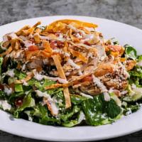 Santa Fe Salad · Mixed Greens with Marinated Chicken Breast, Fresh Corn, Black Beans, Shredded Cheese, Tomato...