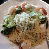 Shrimp & Broccoli · Tail on Shrimp Tossed with Angel Hair Pasta and Aglio e Olio