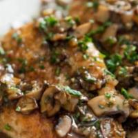 Chicken Marsala · Chicken Breast Sautéed with Mushrooms in Marsala Wine. Served with Mostaccioli

Includes Hou...