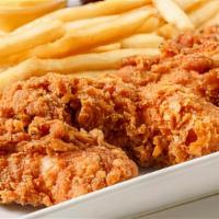 Kids- Chicken Tenders W/Fries · with BBQ, honey mustard or ranch dipping sauce